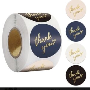 500 Thank You Stickers, 1 Inch, NWT
